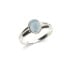 Inel cu opal dublu australian oval albastru, din argint 925 placat cu rodiu
