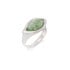 Bague avec aventurine verte naturelle, en argent rhodié 925