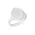 Inel cu sidef alb natural, din argint placat cu rodiu 925