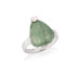 Bague avec aventurine verte naturelle, en argent rhodié 925