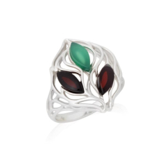 Ring mit natürlichem grünen...