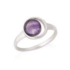 Anillo con amatista violeta...
