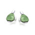 Pendientes con aventurina verde natural, en plata 925 rodiada