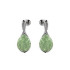 Pendientes colgantes con aventurina verde, en plata 925 rodiada