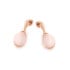 Boucles d'oreilles avec quartz rose naturel, en argent doré 925