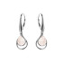Brincos com quartzo rosa natural, em prata 925 com banho de ródio