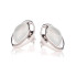 Orecchini con agata acqua naturale tinta, in argento 925 rodiato