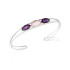 Pulsera con amatista y cuarzo rosa, en plata 925 rodiada