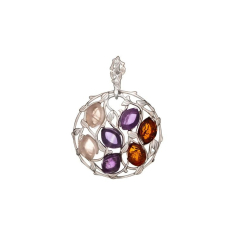 Round pendant with...
