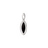 Pandantiv cu naveta de agat negru vopsit natural, argint 925, inaltime 4 cm