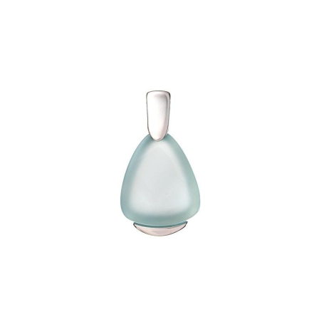 천연 염색 아쿠아 아게이트 드롭 펜던트, 925 실버, 높이 2.7 cm