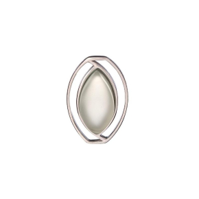 셔틀 틴트 아쿠아 마노 펜던트, 925 로듐 도금 실버, 높이 2.7 cm