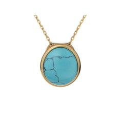 Hanger met ovale turquoise,...