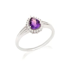 Ring met amethist en...