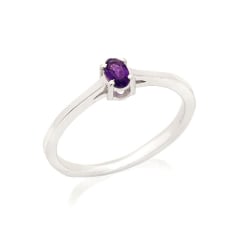 Anello con ametista viola...