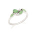 Anillo con aventurina verde natural, en plata 925 rodiada
