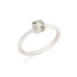 Runder Ring mit rundem naturblauem Aquamarin, aus rhodiniertem Silber 925