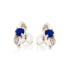 Boucles d'oreilles avec lapis-lazuli bleu naturel, en argent rhodié 925
