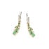 Boucles d'oreilles avec aventurine verte naturelle, en argent rhodié 925