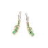 Cercei cu aventurin verde natural, din argint 925 placat cu rodiu