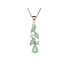 Ciondolo con goccia di avventurina verde, in argento 925 rodiato, altezza 2+0,7 cm