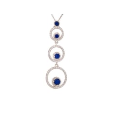 Hanger met ronde blauwe...
