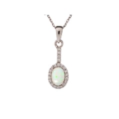 Ovale hanger met opaal en...