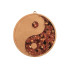 Piatto di ricarica e decorazione yin e yang in betulla e ambra, 11 cm