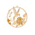 Decoración de colibrí con ámbar del Báltico y madera de abedul