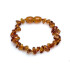 Babyarmbandje met amber-cognacchips, schroefsluiting, lengte 12-13 cm