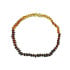 Collier enfant avec ambre multicolore, fermoir vis, longueur 32 - 33 cm