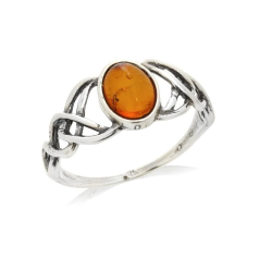 Inel cu chihlimbar natural...