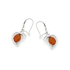 Heart earrings with natural...