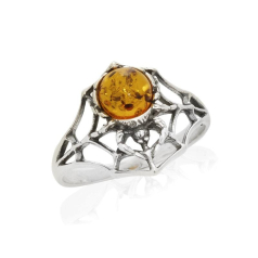 Spider ring with natural...