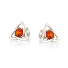 Triquetra oorbellen met...