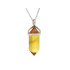 Pendant with irregular cognac amber, in 925 rhodium silver, height 2.5 cm
