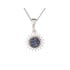 Pendentif opale doublet et oxyde de zirconium, argent rhodié 925, 1+0,8 cm