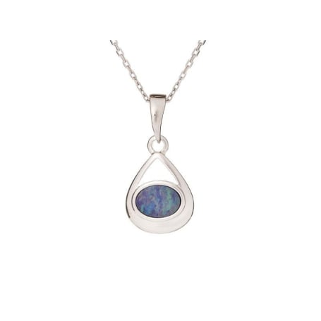 925 rodyum kaplama gümüş ikili mavi opal Kolye ucu, yükseklik 1,3+0,8 cm
