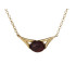 Halsketting met cognac barnsteen, in 925 goudkleurige zilver, lengte 40 + 5 cm