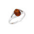 Ring met natuurlijk cognac amber uit de Baltische Zee ovaal, gemaakt van gerhodineerd zilver 925