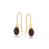 Pendientes con ámbar coñac natural, en plata dorado 925