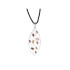 Halsketting met cognac amber, in 925 gerhodineerd zilver, lengte 45 + 3 cm