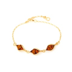 Armband met cognac...
