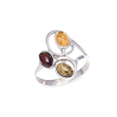 Ring met natuurlijk cognac...