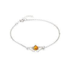 Pulseira Ginkgo com âmbar...