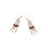 Dreamcatcher earrings with cognac amber ball, in 925 rhodium silver