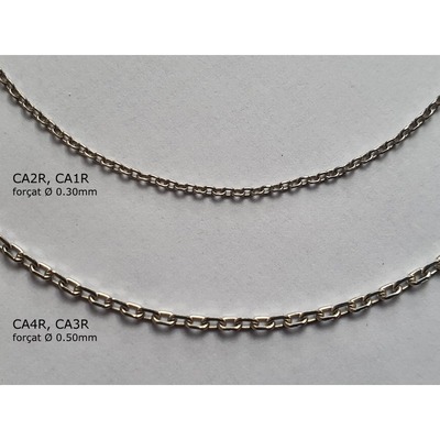 Wholesaler of jewelry and accessories - Rhodium-plated silver chain 925/1000, 0.50 cable, length 45+3 cm